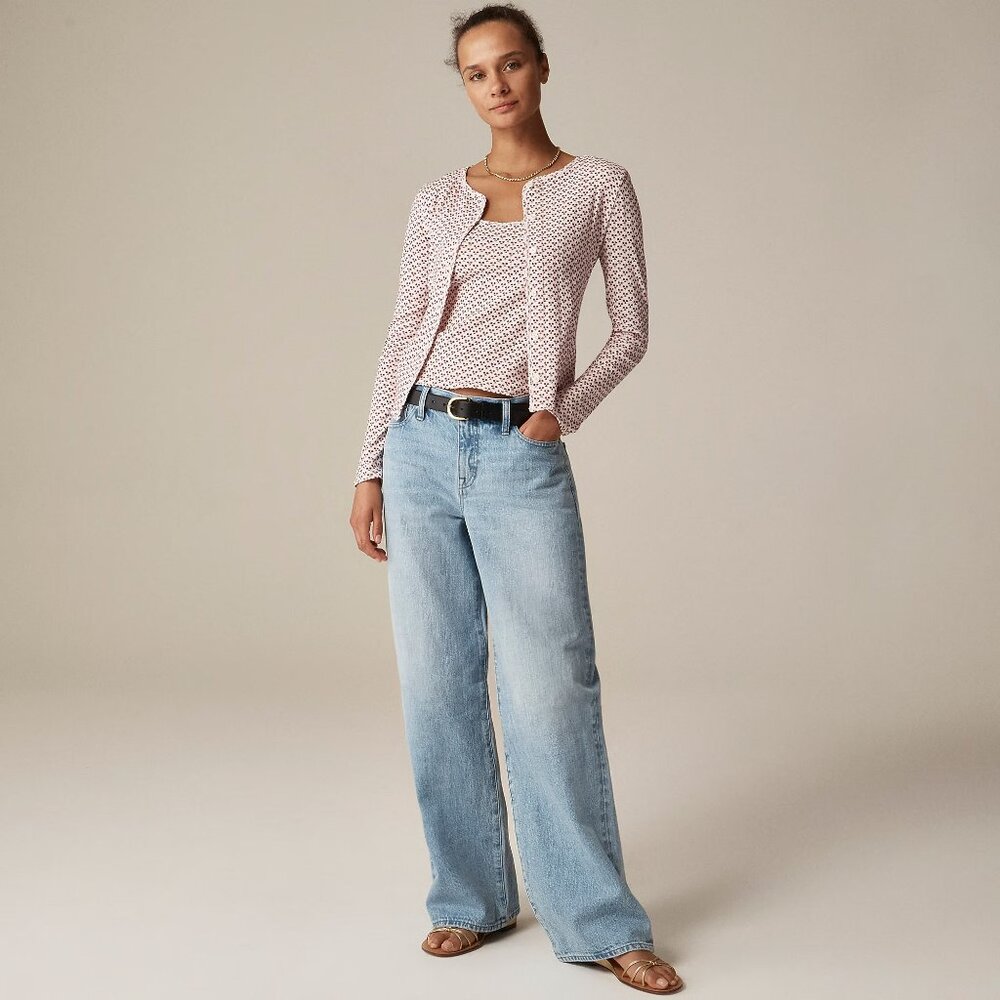 NWT J. Crew Lower Rise Wide Leg Jeans 31 | Synniva Wash 1984 Rigid Light Indigo